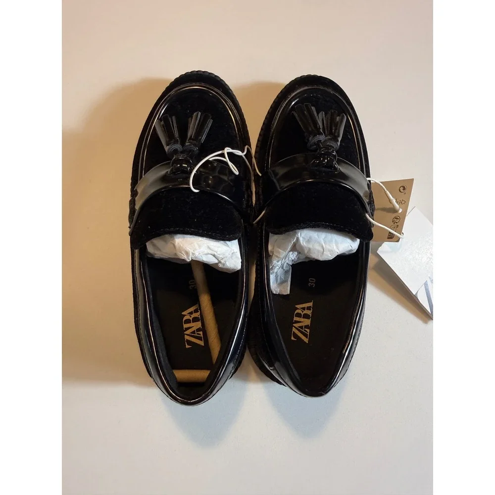 Zara black tasseled